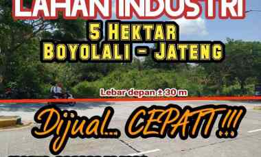Dijual Tanah Lahan Industri 5,5Ha dekat ExitTOL Boyolali 600rb/m2