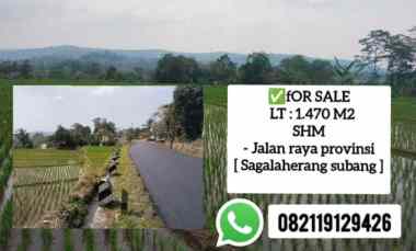Tanah di Jalan Raya Provinsi, Sagalaherang Subang