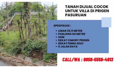 Tanah Dijual di Jalan Panggang Lele Gambiran, Prigen Pasuruan