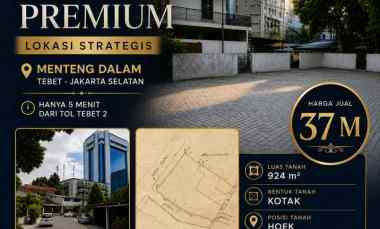 Tanah Hook 924m Menteng dalam Tebet Jakarta Selatan