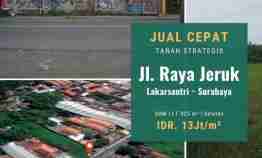 Tanah Dijual di Jl. Menganti Lidah Kulon No. 298, Jeruk, Kec. Lakarsantri, Kota SBY, Jawa Timur 60212, Indonesia