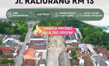 Tanah Kavling 150 meter jl. Kaliurang km 13 Spbu Uii
