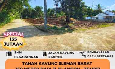 Tanah Kavling Sleman Barat di Utara Pasar Balangan