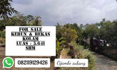 Tanah /kebun, Bekas Kolam, dekat Sungai, Subang Jawa Barat