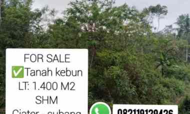 Tanah Kebun Daerah Ciater Subang Jawa Barat