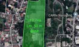 Dijual Tanah Komersil 2,7, Ha Kota Bekasi