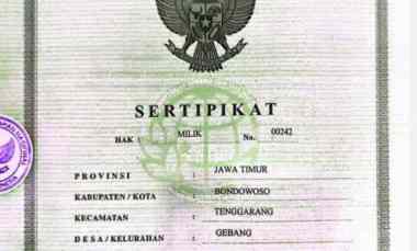 Tanah Dijual di Desa gebang selatan kantor desa gebang