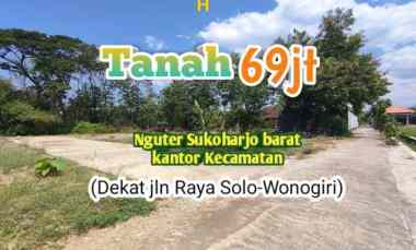 Tanah Murah Daleman Nguter Sukoharjo