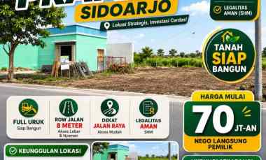 Tanah Dijual di Kajartenguli prambon Sidoarjo Jawa Timur