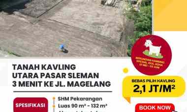 Tanah Pekarangan hanya 2,1 JT/meter Utara Pemda Sleman