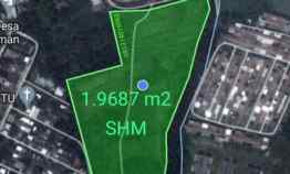 Dijual Tanah Perumajan 19.687 m2 Setu Bekasi