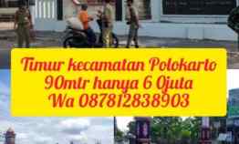 Tanah Murah dan Luas dekat Jalan Raya Polokarto