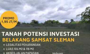 Tanah Potensi Investasi, Belakang Samsat Sleman