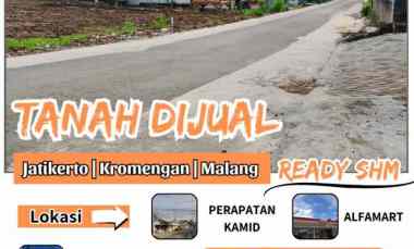 Tanah Dijual di Jatikerto Kromengan malang
