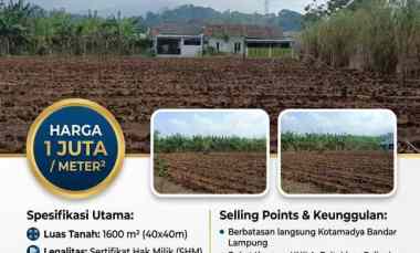 Tanah Dijual di Jalan Raden Gunawan, Hajimena