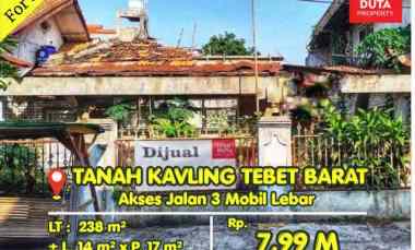 Tanah Dijual di Tebet Barat