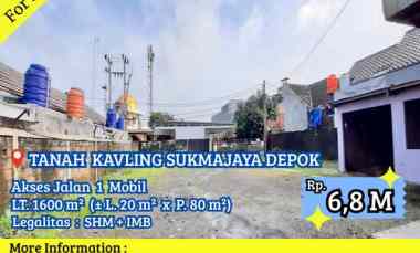 Tanah Dijual di Sukmajaya Depok