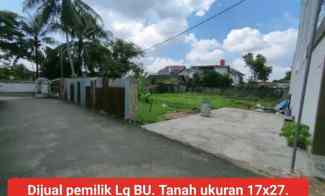 Tanah Ukuran 17x27. Lokasi Jln.Podomoro Harga 1M
