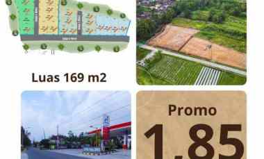 Tanah View Sawah di Barat Jalan Palagan KM 14