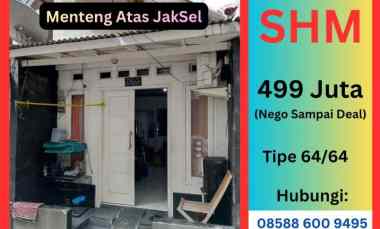 Turun HARGA, TERMURAH, SHM, Menteng Atas, 400 Jutaan, Nego