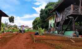 Jual Villa Gazebo Kayu Asri Kebun Sejuk di Sukadami Jonggol